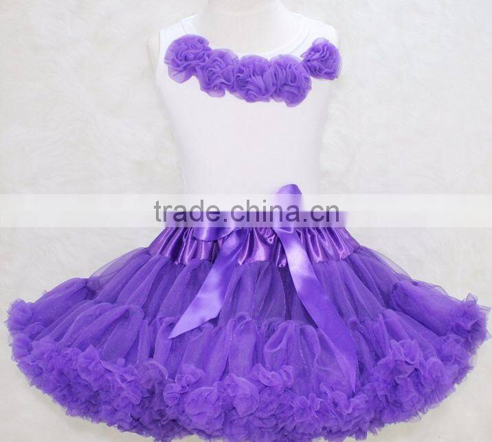 2017 Fashion Design baby girls super fluffy Pettiskirt Dress Set
