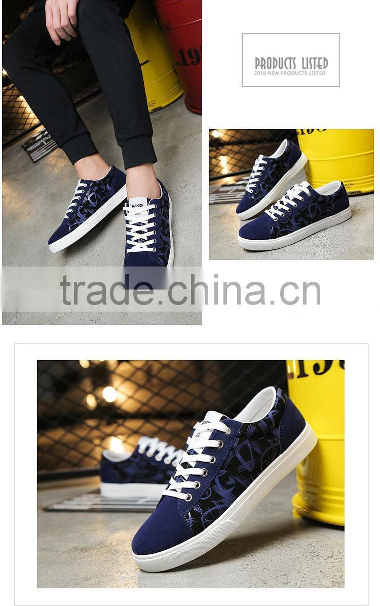 White rubber soled man comfortable casual canvas shoes
