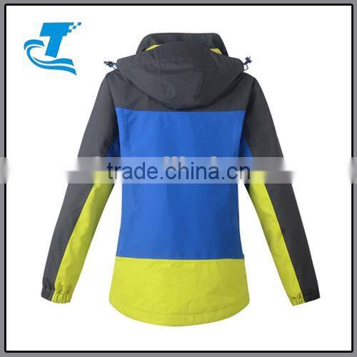clolr block outdoor Winter Hooded Kids Pizex Ski 3 in 1 Jacket