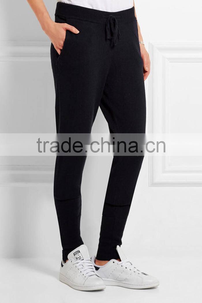 Plain design cashmere wholesale gym sweatpants