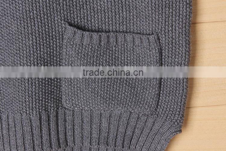 Plain color kids knit wear pure cotton sweater vest toddler kids clothing wholesale