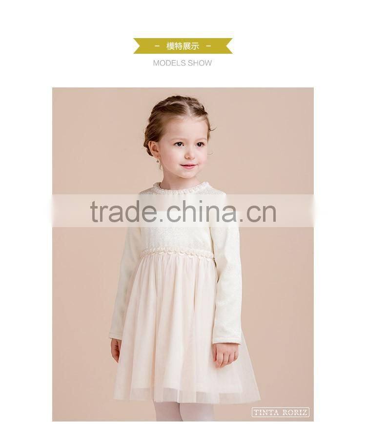 2017 Girls Frock Designs Latest For Party Wear Knitted Winter Party Dress Children Clothes Wholesale