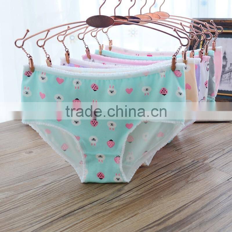 Woman cotton underwear/teen girls boxer comfortable cartoon printing panties Briefs