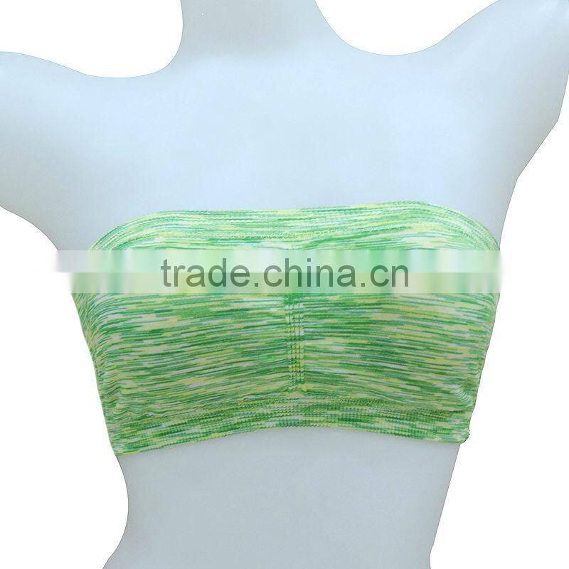 new style nice quality seamless woman underwear ladies one piece bandeau bra w removable cup pad