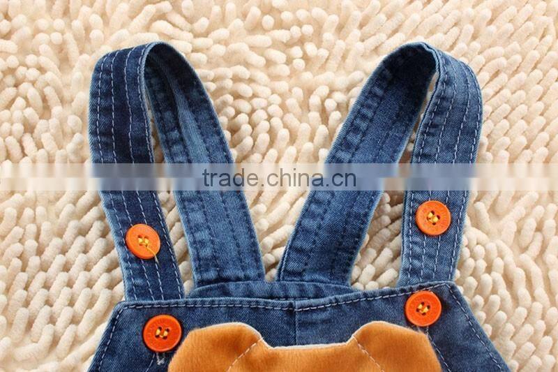 Fashion Baby Summer Pants Children Denim Short Overalls Kids Strap Jeans Pants