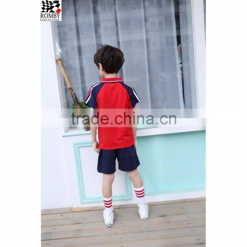 Kids Clothes Wholesale China Kids Summer School Uniform Design Polo Shirt Sport Clothing