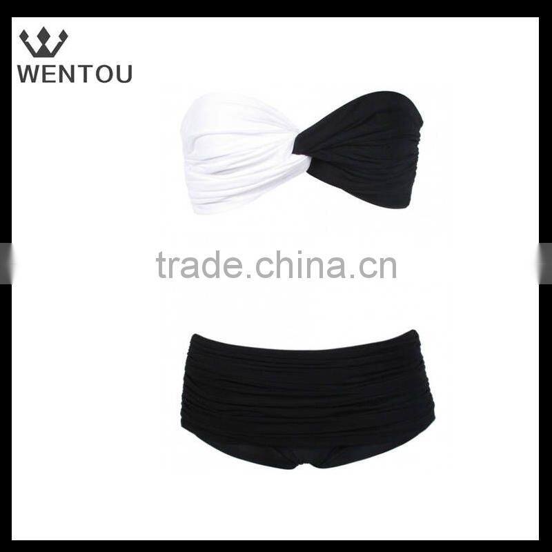 Wholesale double color Bikini Bandeau Top