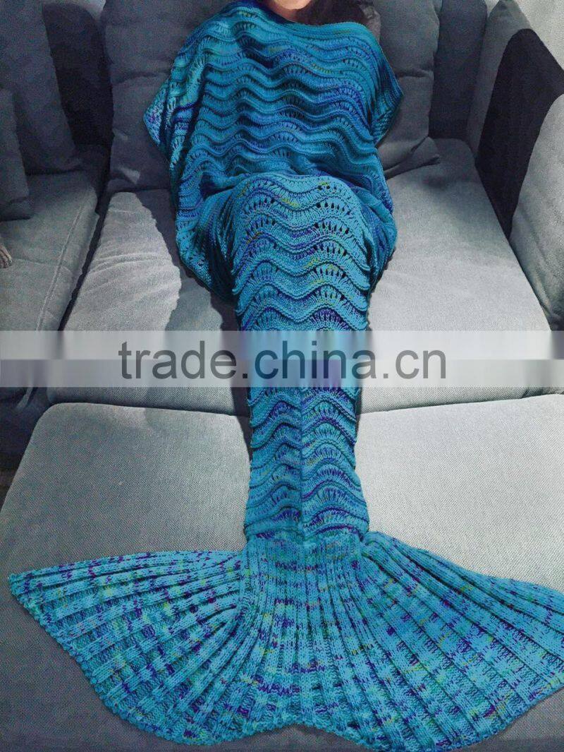 2017 new design style Best Gift for Girls Winter Mermaid Knit Blanket