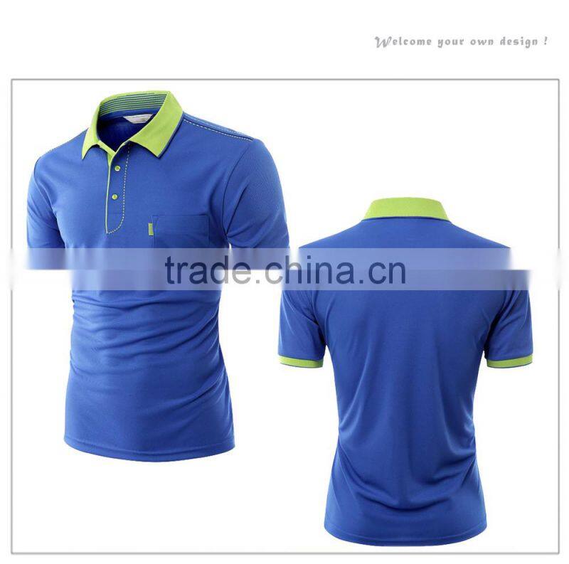 Mens Short Sleeve Contrast Collar Body Tight Polo Shirts Short Sleeve T-shirt
