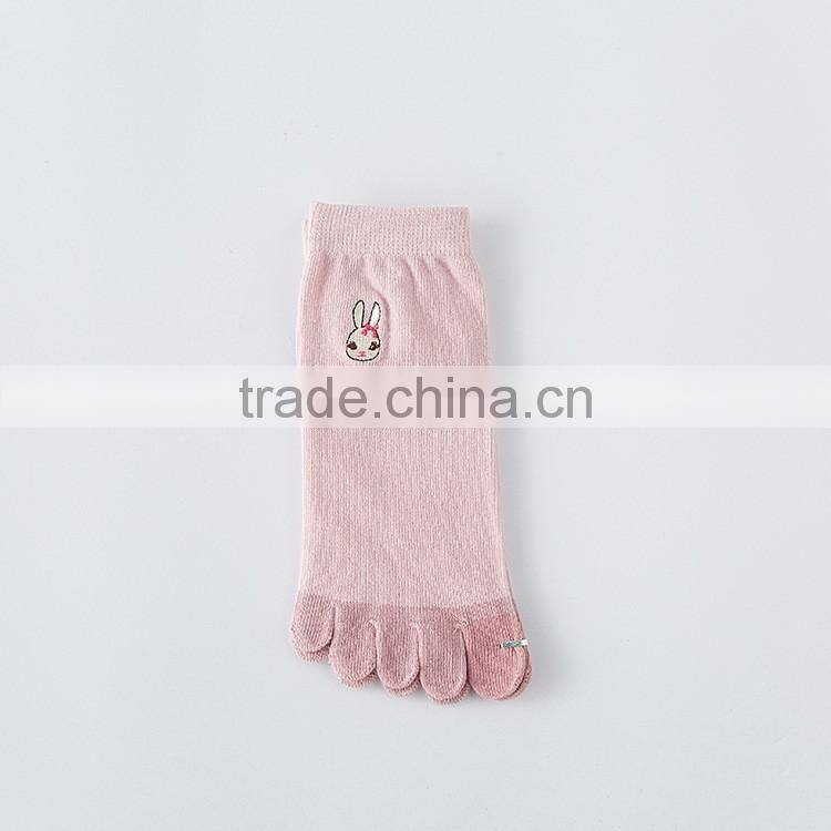 Spell color cotton toe socks toe socks female rabbit yoga socks massage