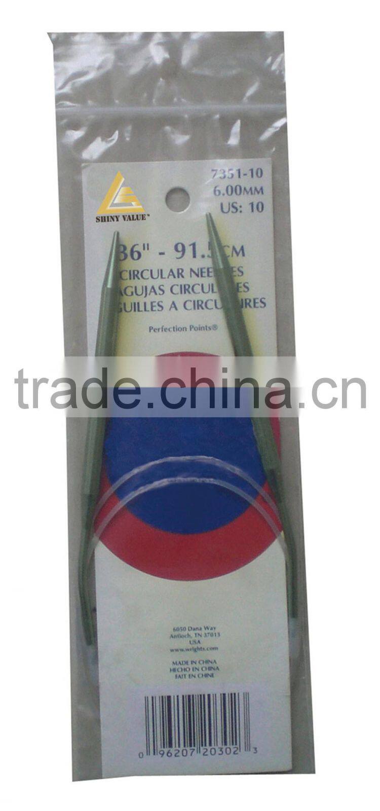 Colorful Dark Purple Plastic Heavy Knitting Needle