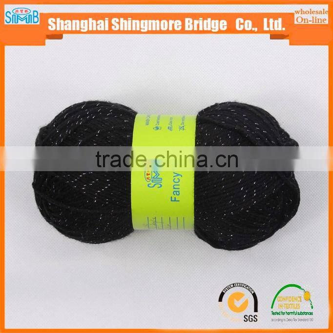 hand knitting yarn supplier hot sales cheapest price blended acrylic polyester lurex yarn in high quality