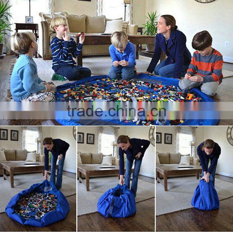 Factory Supplier Drawstring Toy Carry Bag Organizer,Play mat Toy Storage Bag