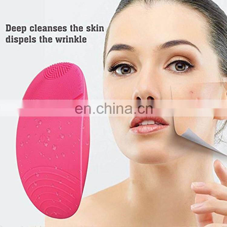 Face Cleanser Massager Brush Ultrasonic Silicone Facial Cleansing Brush