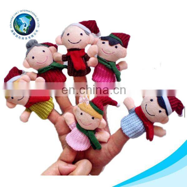 Educational baby toy doll finger puppet fashion cheap custom soft plush finger puppet and story