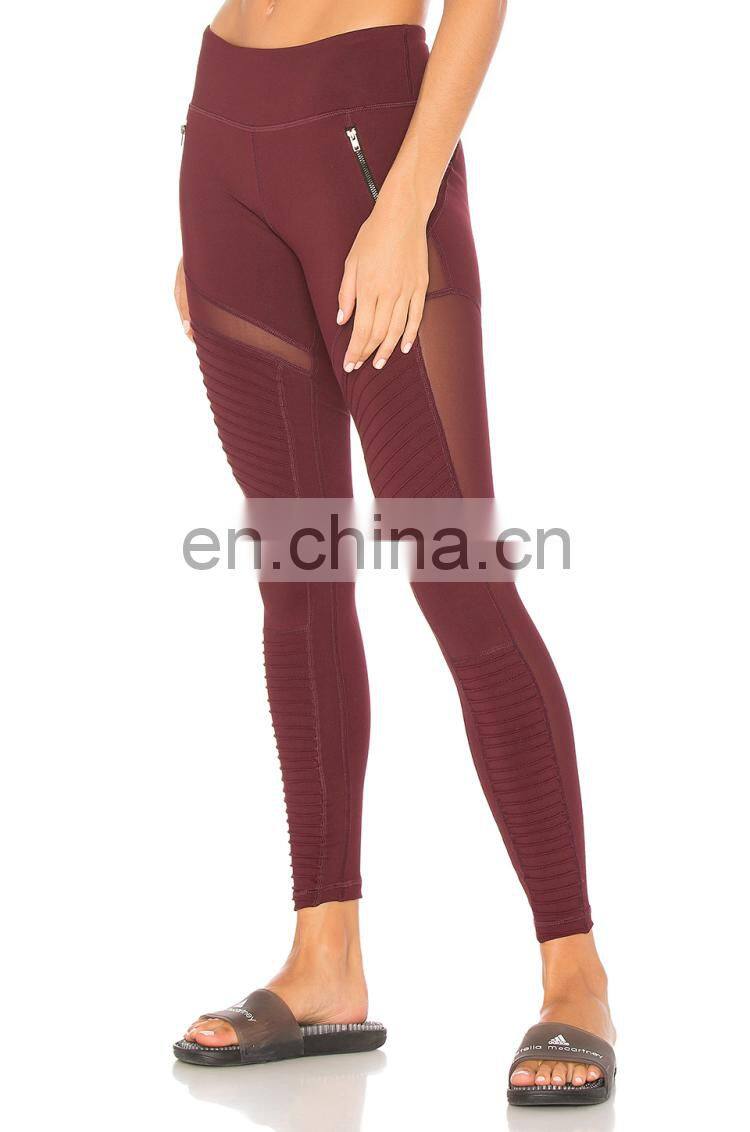 Latest Fashion women workout clothes hot sexy see-through yoga pants leggings mesh