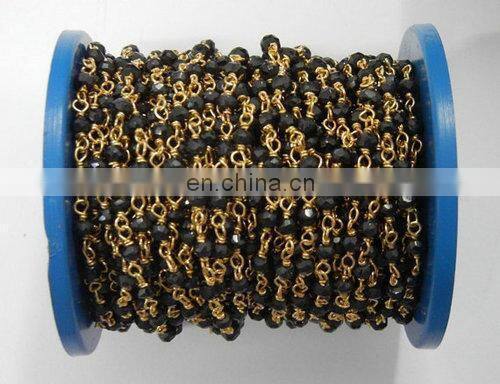 Amethyst Gemstone Wire Wrapped Chain