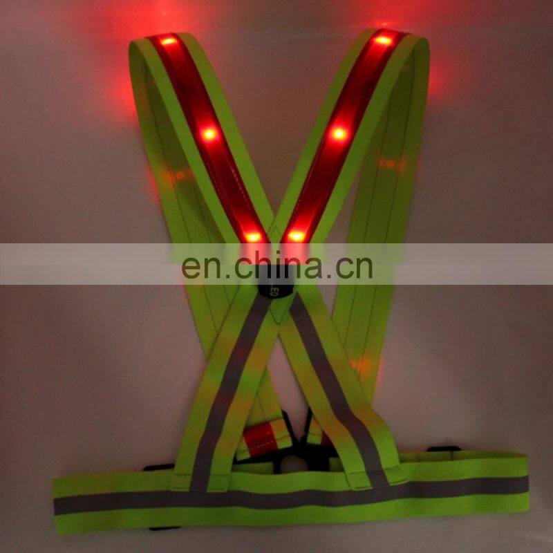 NEW led safety vest green safety vest flashing led safety vest