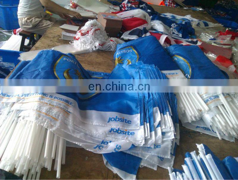 colorful promotional rainbow hand flag