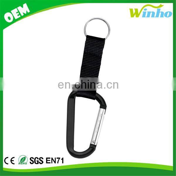 Winho Anodized Carabiner with nylon strap