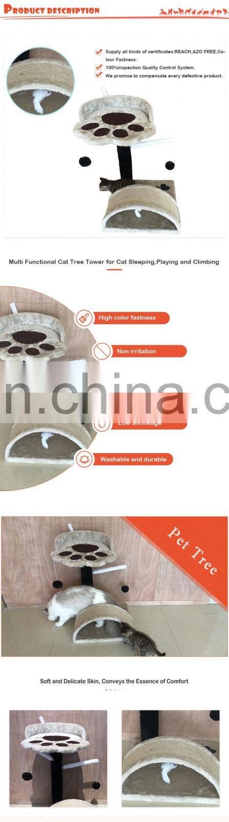 Small Multi Functional Sisal Cat Activity Tree with Platform Scratching Post