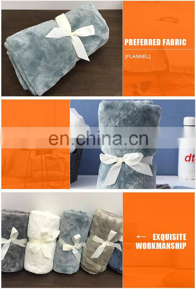 Hot sale wholesale office thick flannel coral velvet air conditioner lunch break blanket