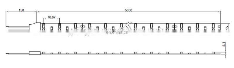 High brightness double row pcb width 15mm samsung led smd 5630 led strip lighting