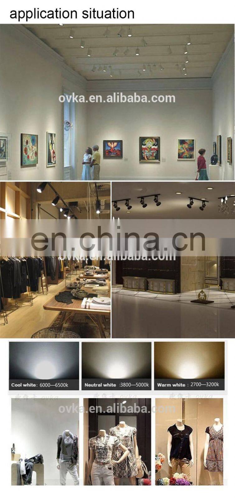 factory price exhibition hall led track light 12w led track rail spot light for shop store