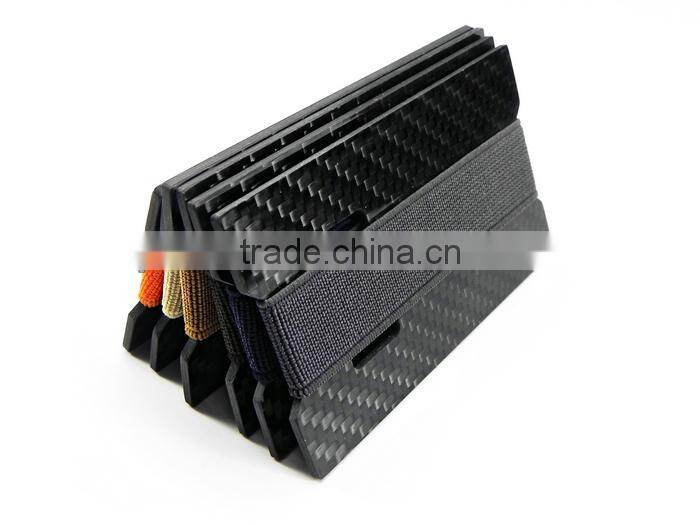 Colorful Elastic Bend Rear Carbon Fiber Business Cards holder