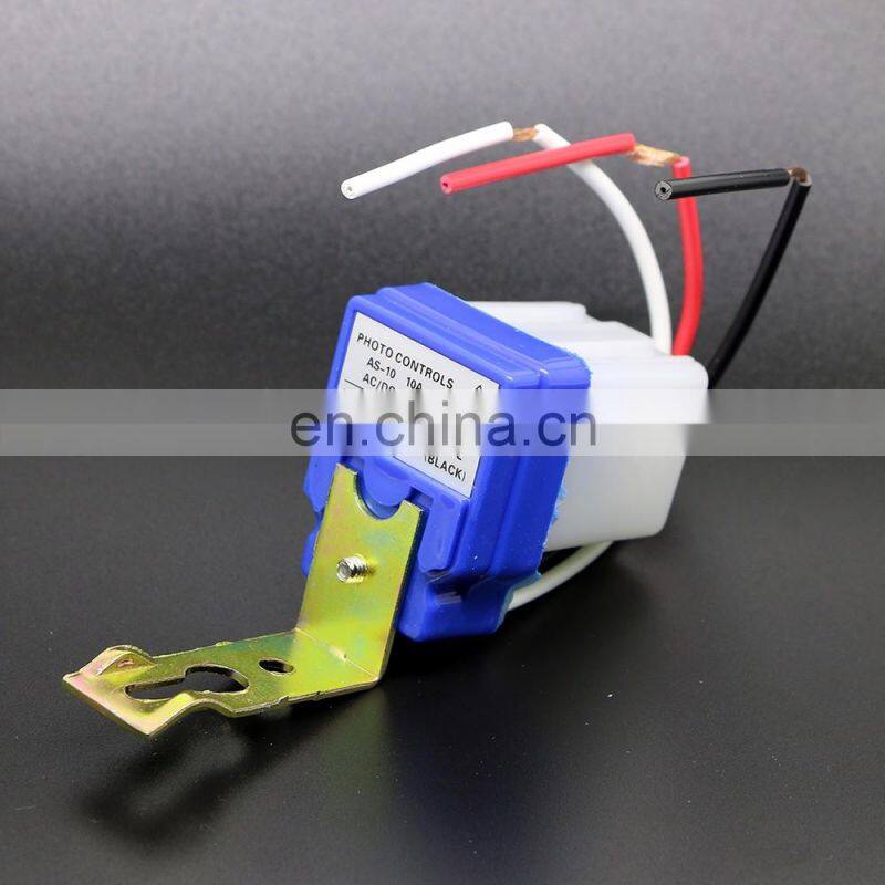 AS-10 10A Photoswitch Sensor Switch Auto On Off Photocell Street Light Controller AC/DC 12V 24V 220V
