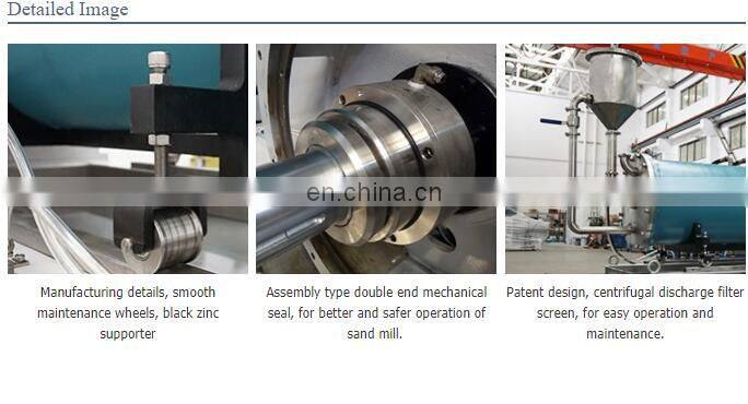 Horizontal Sand Mill For Water-Based Printing Ink , Pesticide SC, Pigment