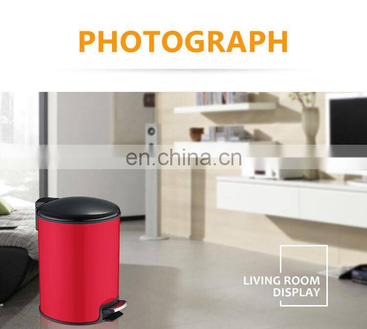 Top quality stainless steel foot pedal garbage bin stock household waste bin