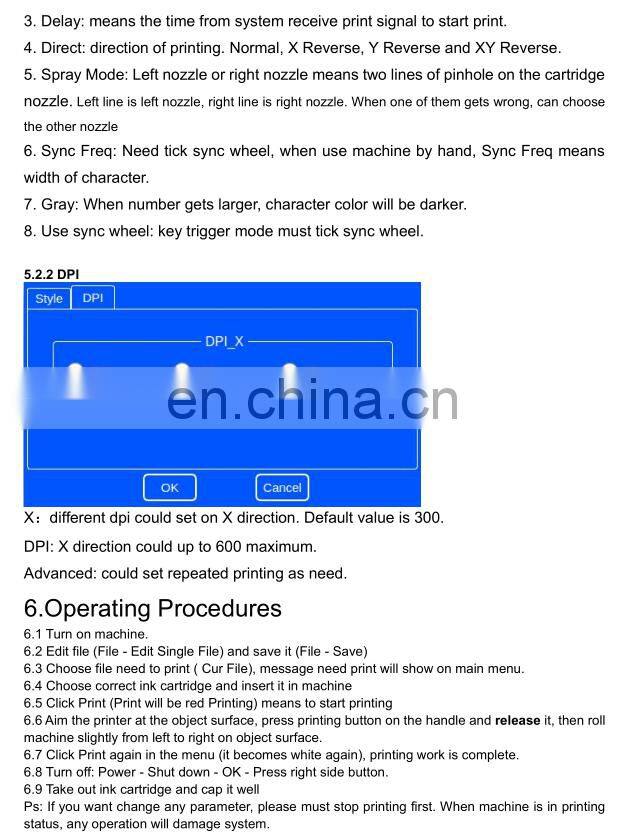 M3S English Version + Original Quick Drying Ink Cartridge Optional Ink Color Handheld Inkjet Printer
