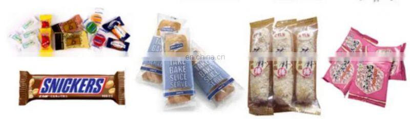 Servo Motor High Speed Automatic Food Packaging Machine for Bread/Cookie Cup Cake Wafer Chocolate Bar Food