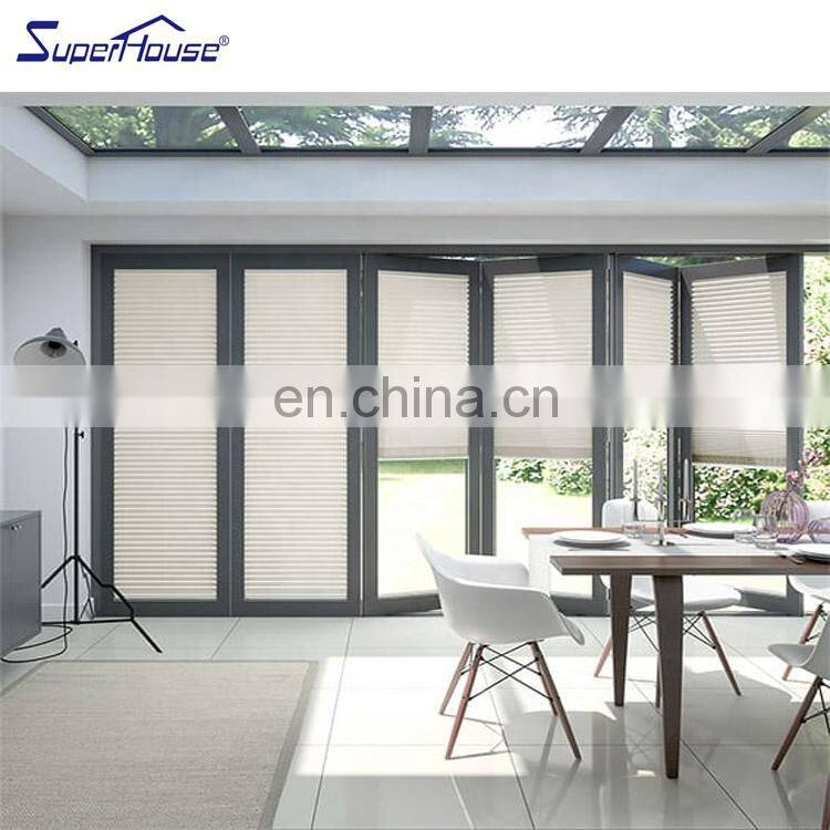 Superhouse high quality aluminium bifold doors aluminum frame exterior bi fold doors for house villa