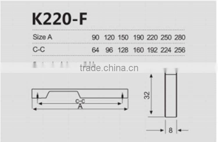 Recessed Pull Handle Foshan Aluminum Handle With Screw