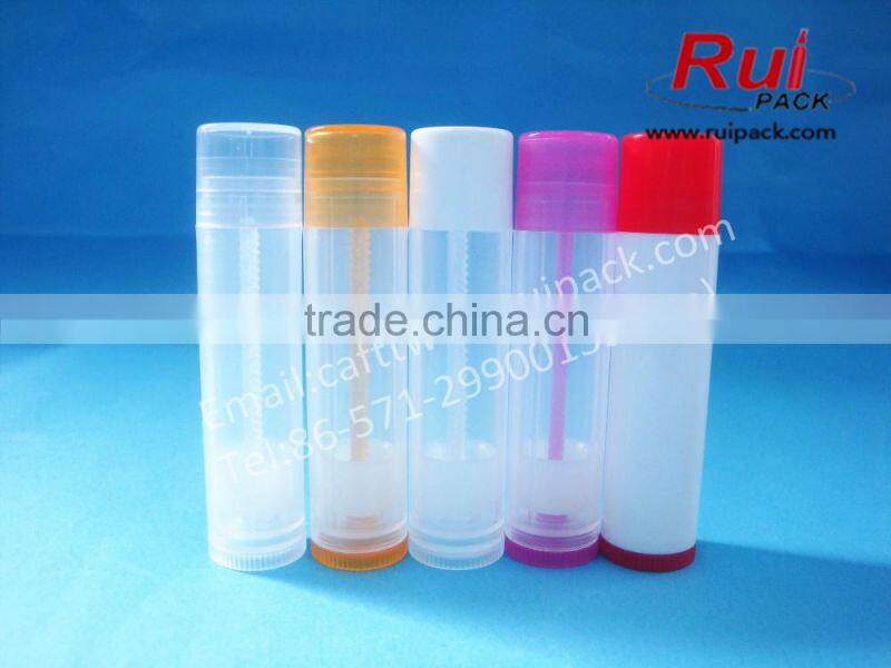 Mini lip gloss tube with gold brush cap, small transparent lip color tube/container