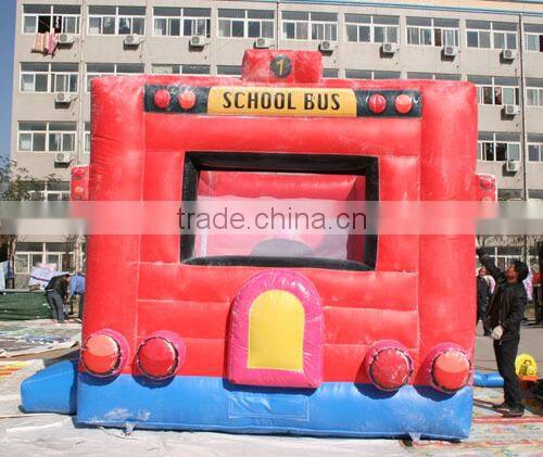 2014 new inflatable jumper school bus kids fun jumper games