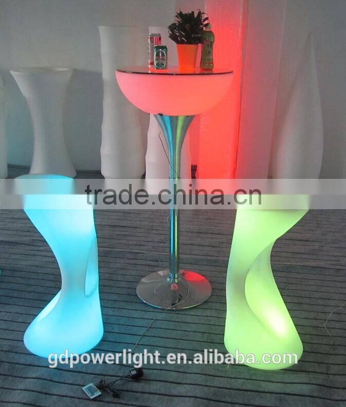New PE plastic bar Stool with LED light & remote control YXF-3884