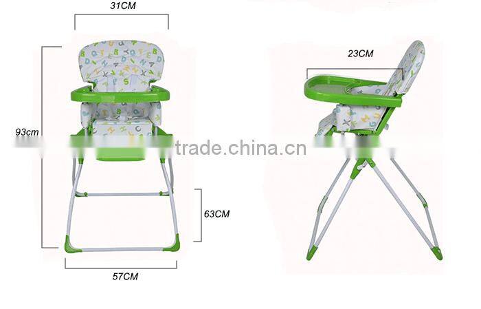 Manufacturer High Quality EN14988 Certificate Simple Design Comfortable Safety Baby High Chair Best