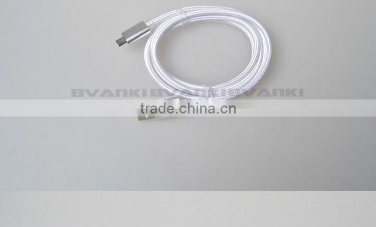 Top Selling Products 2015 Wholesale Nylon Braided USB Charger Cable for Android Mobile Nylon Braided Micro USB Data Cable