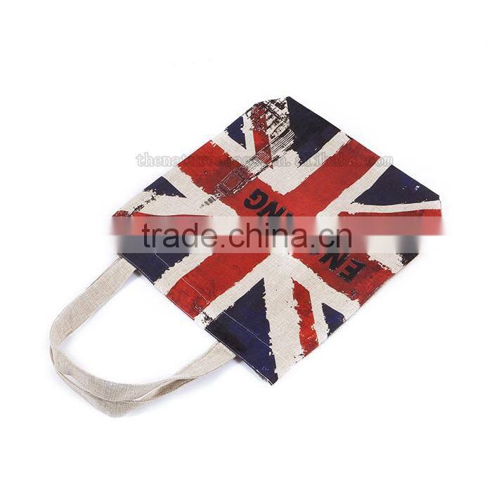 Custom Print Unique Shopping Burlap Wedding Bag