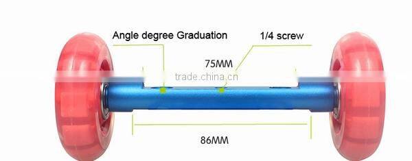 Commlite 1/4'' Hot Shoe Mount Adapter Dolly Kit Skater DSLR Video Camera Truck