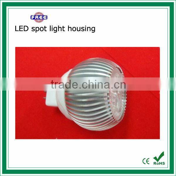 3W Aluminum LED E27 Spotlight Frame without LED and DRIVER