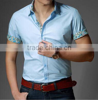 Green Floral Border Business Custom Shirt