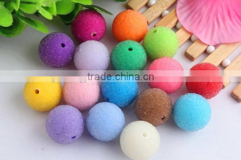 Newest colorful chunky round rhienstone seed rhinestone resin glass berry beads for kids jewelry making!!