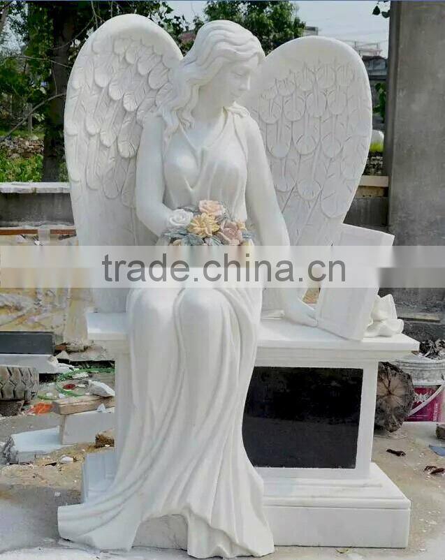 White marble White marble headstone statue