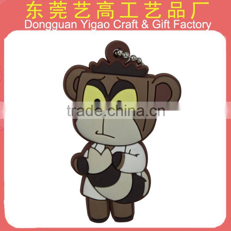OEM Soft plastic custom keychain design on promotional gifts market