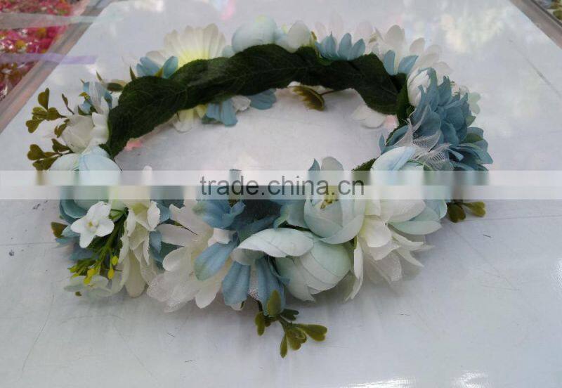 wholesale Fashion tiara flower crown headband women wedding garland crown handband girls
