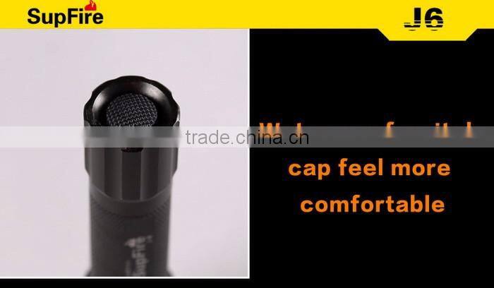 Supfire J6 Rechargeable Led Flashlight 3 Modes Portable Torch